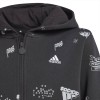 Felpa con zip adidas nera