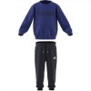 Tuta Adidas in cotone felpato blu nero