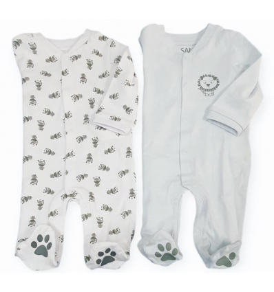 Set 2 pezzi Pigiama a tutina New born.