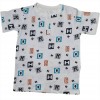 Completo Bambino con T-shirt Stampata e Pantaloncino Arancione