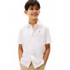 Camicia tommy hilfiger, ragazzo manica corta bianca.