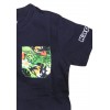 Completo kappa, T-Shirt e shorts mare, Bambino blu floreale.