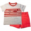 Completo losan, bambino stampa squalo grigio-rosso*.