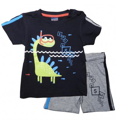 Completini Be Board, bambino t-shirt+pant. blu/grigio*.