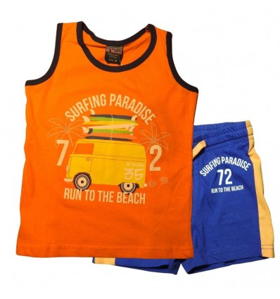 Completino Be Board, bambino canotta SURFING arancione*.
