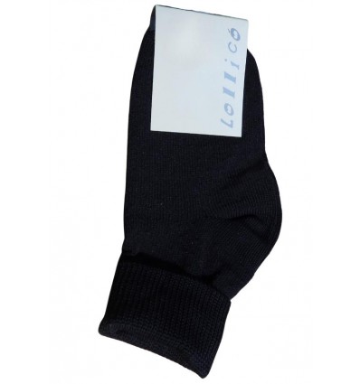 Calze Lollicò neonato in viscosa blu scuro.