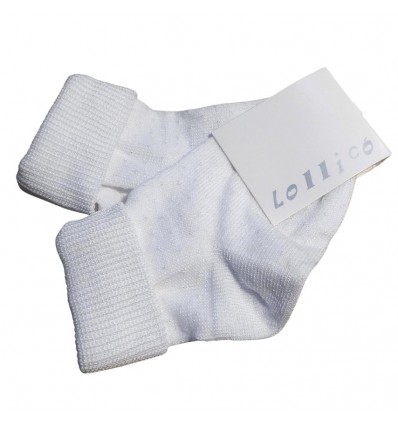 Calze Lollicò neonato in viscosa white.