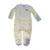 Tutina losan, bambino in cotone bianca con stelline gialle*