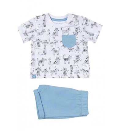 Completo losan, bambinoT-shirt e Pantaloncino fantasia gatto.*