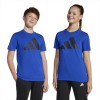 adidas J BL TEE 160, T-Shirt ragazzo blu.