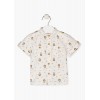 Camicia lino stampa zebra*