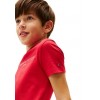 T-Shirt tommy hilfiger u corp logo ess tee ss, ragazzo rossa