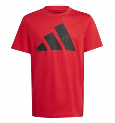 T-Shirt adidas, unisex con logo rossa.