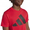 T-Shirt adidas, unisex con logo rossa.