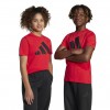 T-Shirt adidas, unisex con logo rossa.