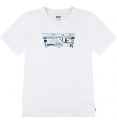 T-shirt Levi's, maglietta bianca junior, stampa estiva, unisex.