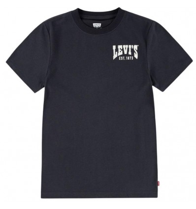 T-shirt nera Levi's da ragazzo – Stile minimal per un look deciso