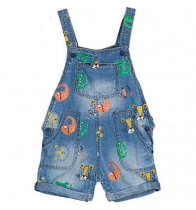 Denim Baby Style: Salopette Losan con Fantasia Animaletti