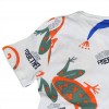 T-shirt Bianca con Fantasia Tropicale per Bambini