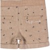 Bermuda di twill color écru per neonato Losan con stampa minimal e laccetto blu