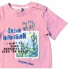 T-shirt neonato Birba rosa cotone con stampa estiva "Green Immersion"