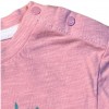 T-shirt neonato Birba rosa cotone con stampa estiva "Green Immersion"