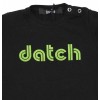 T-shirt Datch Nera per Neonato Moda Baby Minimal con Stile Urbano