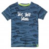 T-shirt bambino in cotone Losan con stampa pesci e scritta "See You Soon"