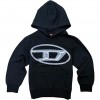 Felpa Diesel teen nera - stile urbano in cotone garzato