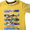 Completi babybol, bambino t-shirt gialla + shorts blu cotone.*