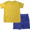 Completi babybol, bambino t-shirt gialla + shorts blu cotone.*