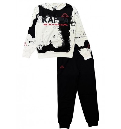 Tuta Kappa ragazzi, felpa con cappuccio, pantaloni sportivi in cotone, scuola, moda e tempo libero outfit casual per ragazzi