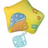 Peluche carillon stellina gialla con ricamo orsetto azzurro per Neonati