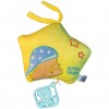 Peluche carillon stellina gialla con ricamo orsetto azzurro per Neonati