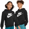 Felpa Nike Unisex Nera in Cotone Felpato – Logo Bianco