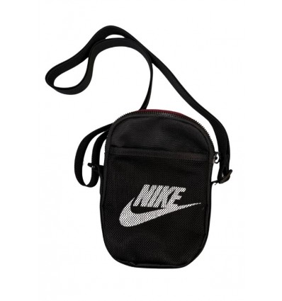 Borsa a tracolla Nike nera con logo bianco – modello sportivo unisex