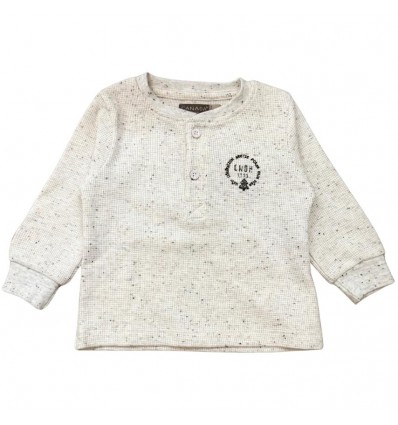 Maglia neonato Canada House beige con bottoni – cotone comodo