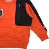 Felpa Kappa bambino arancione e nera – cotone felpato sporty