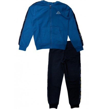 Tuta Kappa da Ragazzo Full Zip con Dettagli Gialli