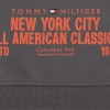 Felpa Zip Cotone Felpato Tommy Hilfiger Grigio Scuro Ragazzo