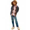 Felpa Zip Cotone Felpato Tommy Hilfiger Grigio Scuro Ragazzo