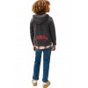 Felpa Zip Cotone Felpato Tommy Hilfiger Grigio Scuro Ragazzo