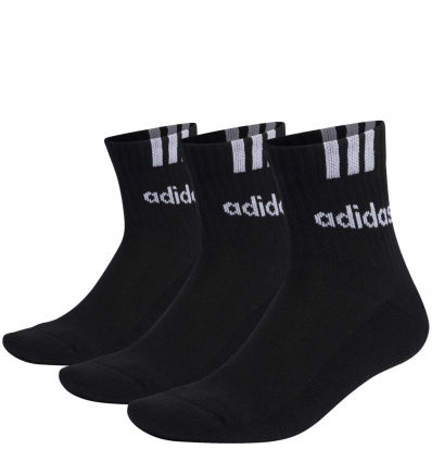Calze adidas C 3S LIN 3P, unisex 3 paia nere