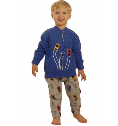 Pigiama Bimbo Car Race in Cotone Felpato – Comfort e Fantasia