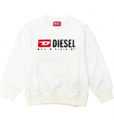 Felpa bianca garzata Diesel per ragazzi - sdrops