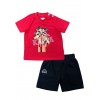 Completo kappa T-Shirt rossa e pantaloncino blu, Bambino.