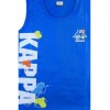 Completo Kappa ragazzo azzurro-nero in cotone per l'estate.