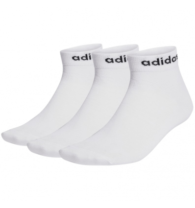Calze Sportive Bianche alla Caviglia, adidas Essential 3 Pack