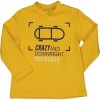 T-shirt neonato in cotone con stampa skate - Mini Rider Mustard