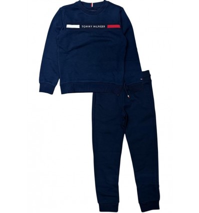 Tuta blu da Bambino "TH RIB INSERT SET" Tommy Hilfiger